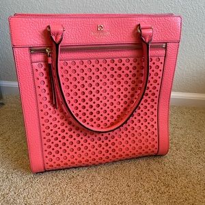 Like New Kate Spade Watermelon Color Leather Tote/Bag